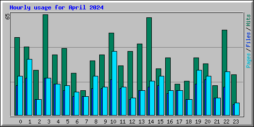 Hourly usage for April 2024