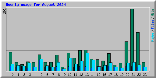 Hourly usage for August 2024